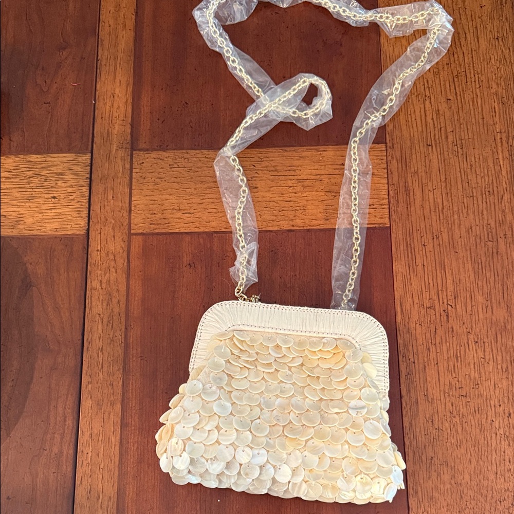 Elegant Cream Women's Bag mother of pearl